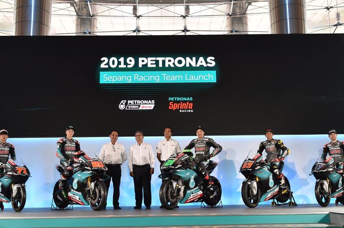 Peluncuran tim Petronas Yamaha SRT yang digelar di Kuala Lumpur, Malaysia, Senin (28/1/2019).