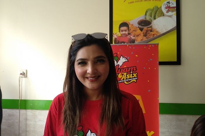 Ashanty saat ditemui dalam acara opening acara Ayam Asix di kawasan Bogor pada Sabtu (2/1/2019).