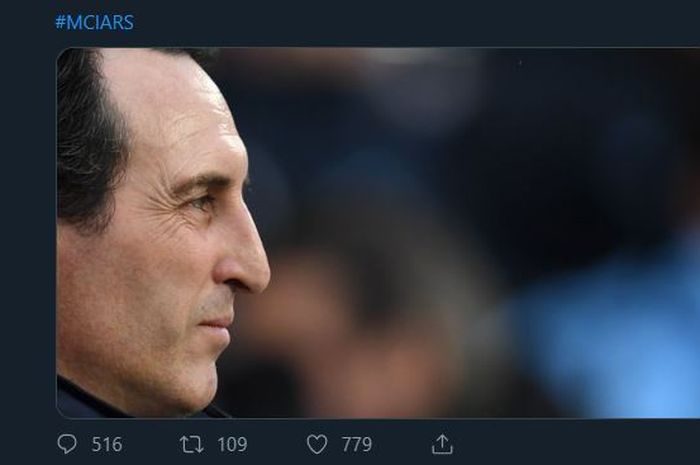 Pelatih Arsenal, Unai Emery.