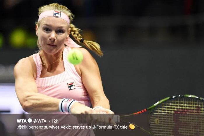 Kiki Bertens (Belanda) menangi St Petersburg open setelah akhiri perlawanan Donna Vekic pada (3/2/2019)