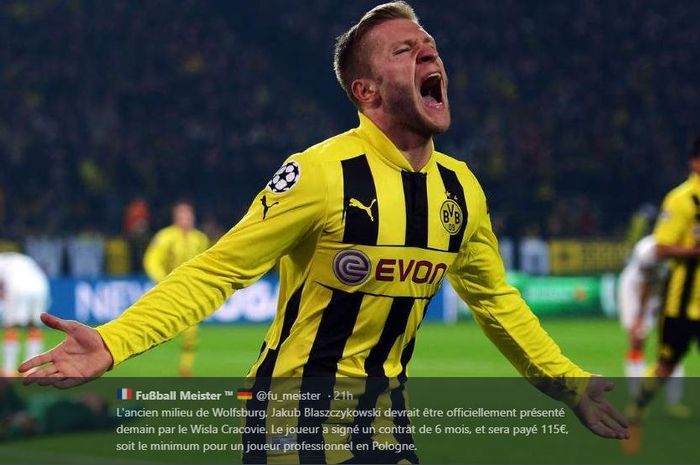 Jakub Blaszczykowski saat membela Borussia Dortmund.