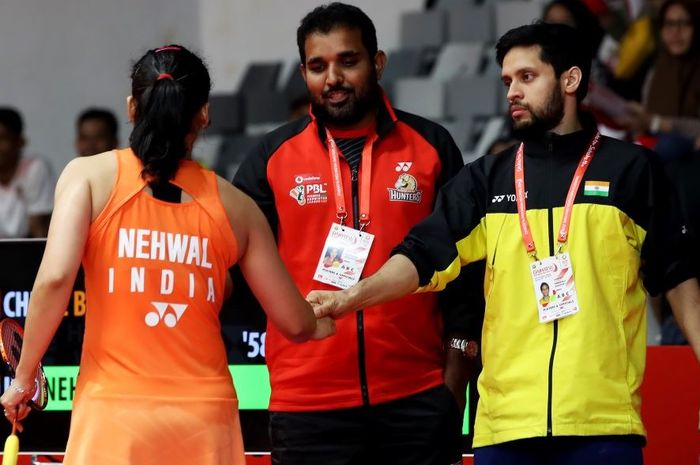 Parupalli Kashyap menyertai Sania Nehwal saat bertanding