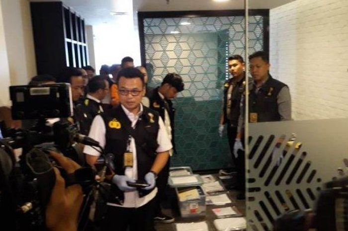 Satgas Antimafia Bola menggeledah kantor Komdis PSSI, Kamis (31/1/2019).