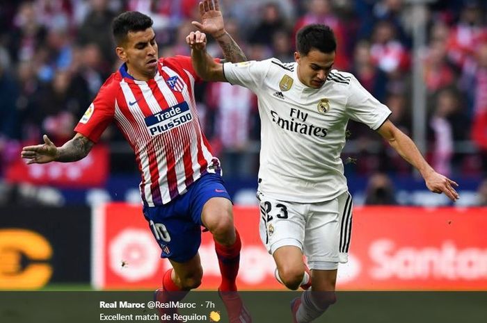 Pemain muda Real Madrid, Sergio Reguilon tampil luar biasa saat menghadapi Atletico. Dirinya siap merebut tempat utama di posisi bek kiri milik Marcelo.