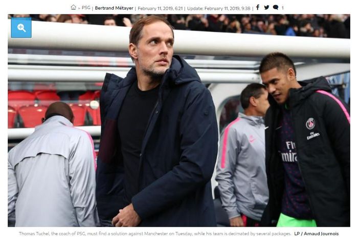 Pelatih Paris Saint-Germain, Thomas Tuchel.