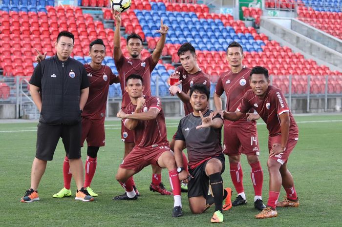 Official training Persija Jakarta di Stadion McDonald Jones, Newcastle, Australia, Senin (11/2/2019).