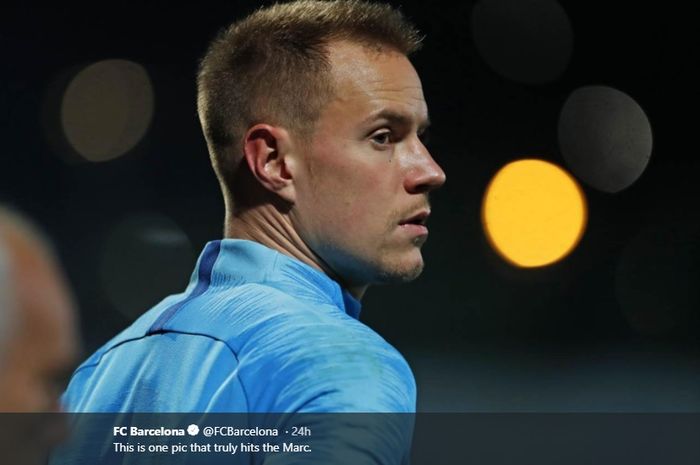 Kiper Barcelona, Marc-Andre ter Stegen namanya disejajarkan dengan legenda Barcelona berkat penampilannya yang cemerlang musim ini.