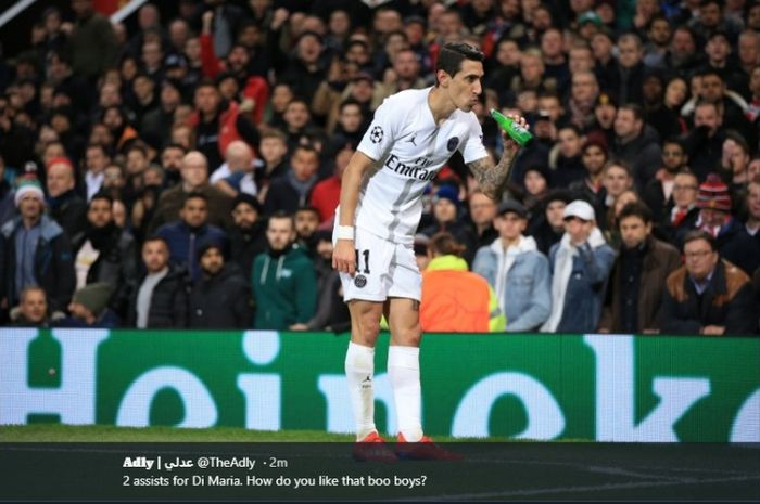 Angel Di Maria cetak 2 assist dan sukses bantu PSG kalahkan Manchester United di Liga Champions