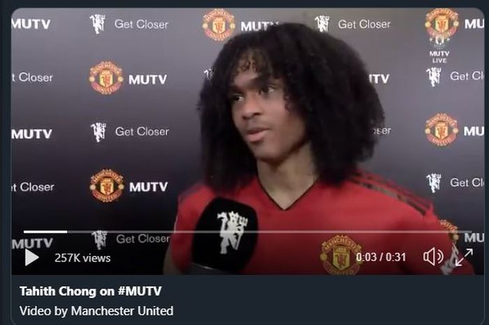 Gelandang muda Manchester United, Tahith Chong.