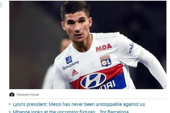 Gelandang Lyon, Houssem Aouar.