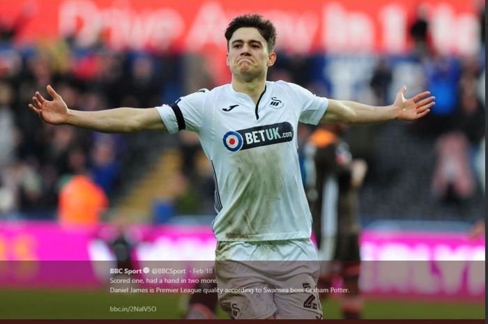 Winger Swansea City, Daniel Owen James, mencetak gol indah lewat solo run di babak kelima Piala FA.