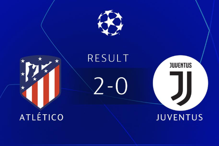 Hasil Atletico Madrid vs Juventus pada leg pertama babak 16 besar Liga Champions di Wanda Metropolitano, Rabu (20/2/2019).