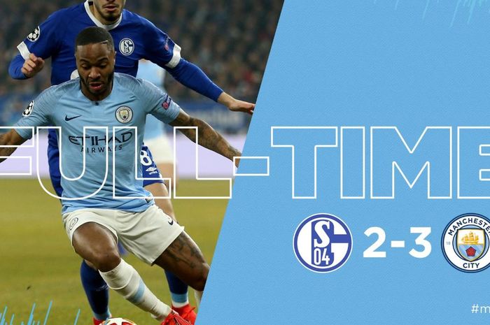 Penyerang sayap, Manchester City, menjadi bintang kemenangan saat berhadapan dengan Schalke 04 pada leg pertama babak 16 besar Liga Champions, Kamis (21/2/2019), di VELTINS Arena.