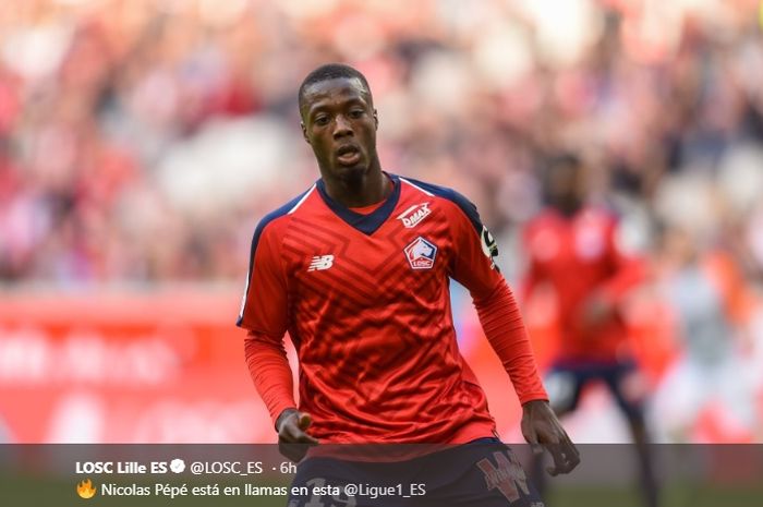 Pemain LOSC Lille, Nicolas Pepe disebut-sebut akan hengkang menyusul banyaknya peminat terhadap sang pemain.