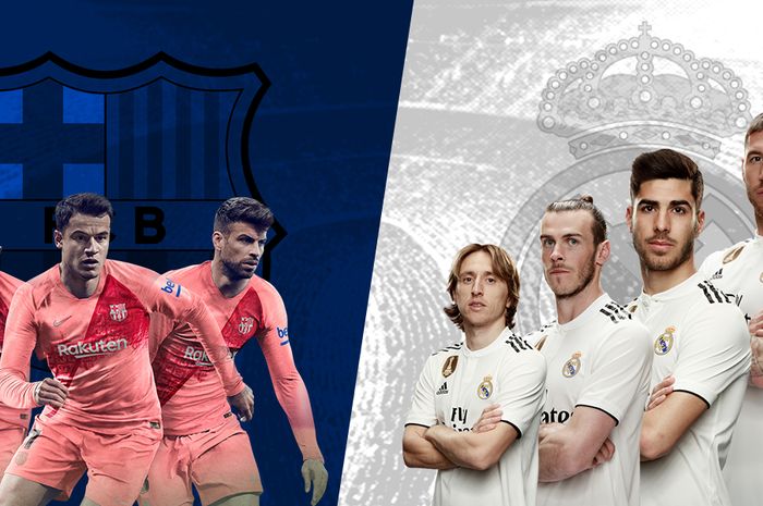 Ilustrasi Duel El Clasico, FC Barcelona Vs Real Madrid.