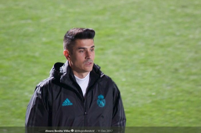 Pelatih tim muda Real Madrid, Alvaro Benito.