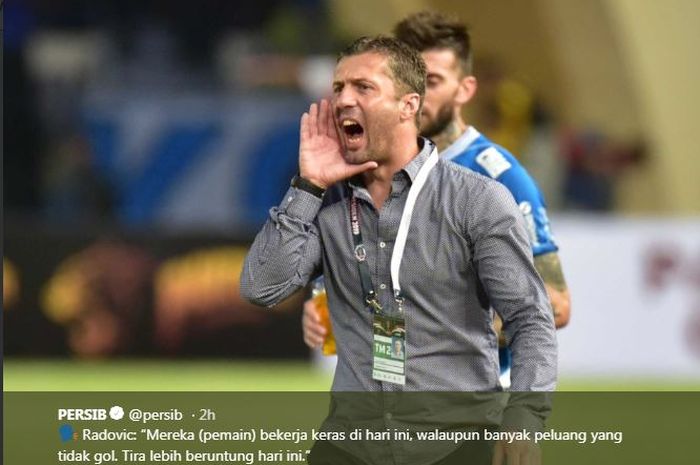 Miljan Radovic saat melatih Persib Bandug.