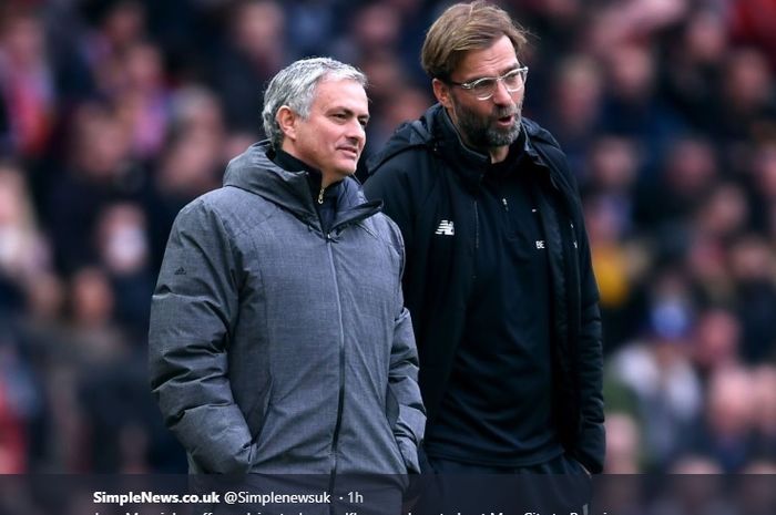 Jose Mourinho dan Juergen Klopp kala bertemu sebagai pelatih di Liga Inggris