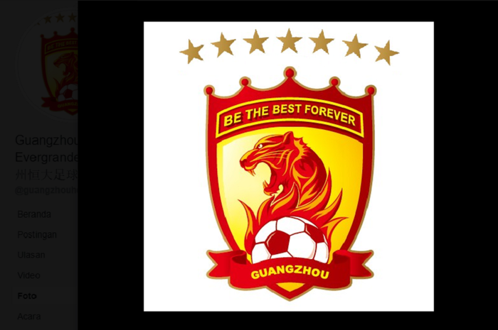 Logo Guangzhou Evergrande, Klub Liga Super China. 