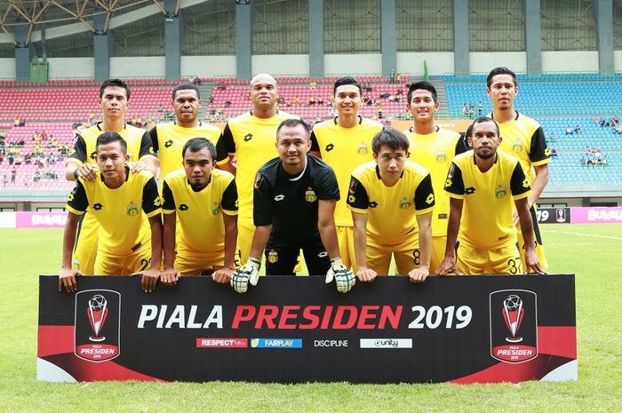 Skuat Bhayangkara FC di Piala Presiden 2019. Pada laga perempat final, mereka akan bersua Arema FC