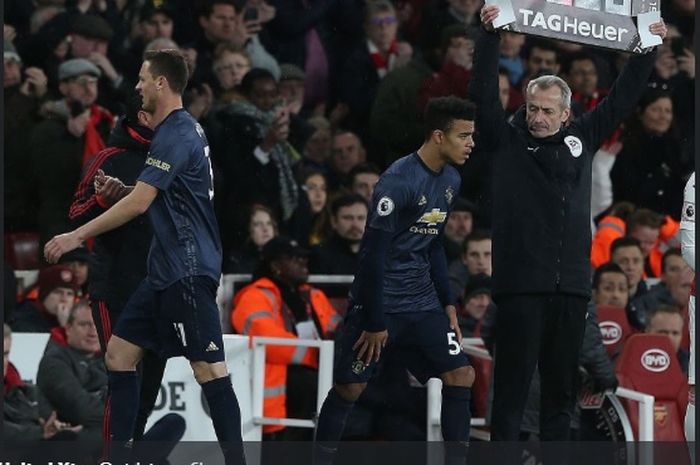 Pemain muda Manchester United, Mason Greenwood, melakoni debutnya saat Manchester United melawan Arsenal