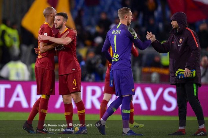 AS Roma menang 2-1 atas Empoli dalam lanjutan Liga Italia pekan ke-27 di Stadion Olimpico, 11 Maret 2019.