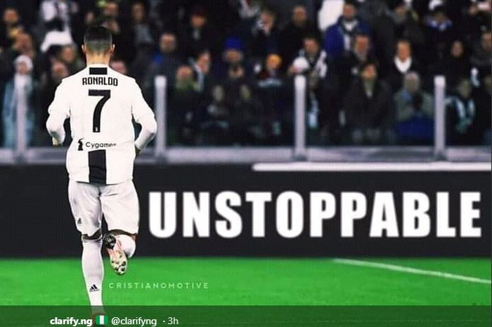 Pahlawan kemenangan Juventus, Cristiano Ronaldo mencetak tiga gol saat melawan Atletico Madrid di Stadion Allianz