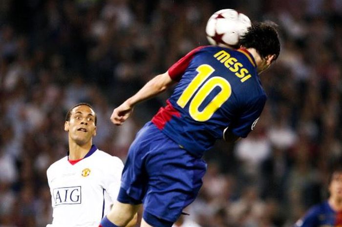 Manchester United dan Barcelona saat saling bertemu pada final Liga Champions musim 2008-2009.