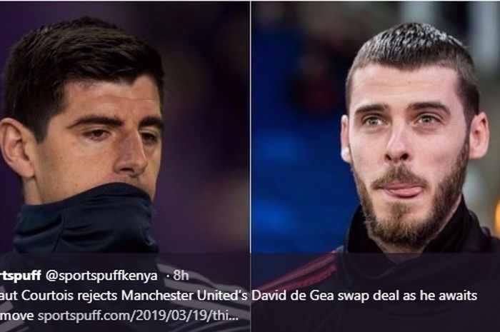 Thibaut Coutois menolak wacana pertukaran dirinya dengan David De Gea