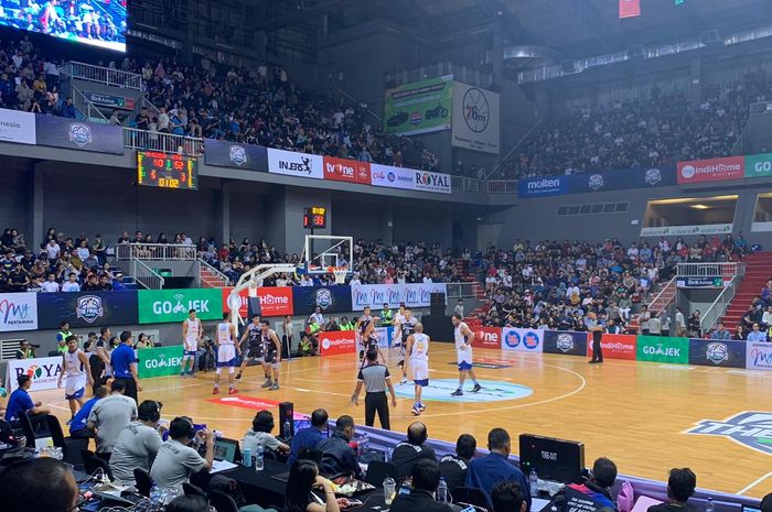 Laga final IBL 2018-2019 antara Stapac dan Satria Muda, Kamis (21/3/2019) di GOR Britama, Jakarta.