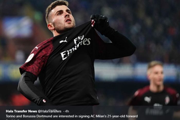 Penyerang muda AC Milan, Patrick Cutrone