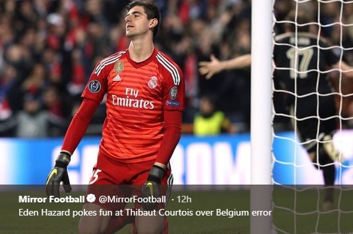 Kiper Belgia sekaligus Real Madrid, Thibaut Courtois.