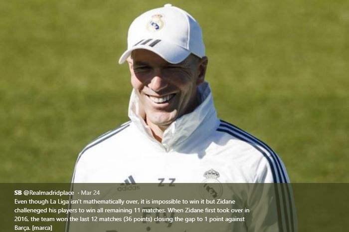 Pelatih Real Madrid, Zinedine Zidane