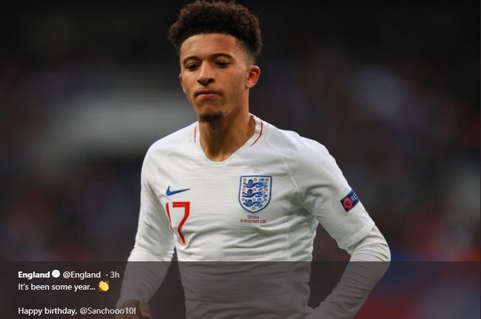 Penyerang sayap muda tim nasional Inggris, Jadon Sancho.