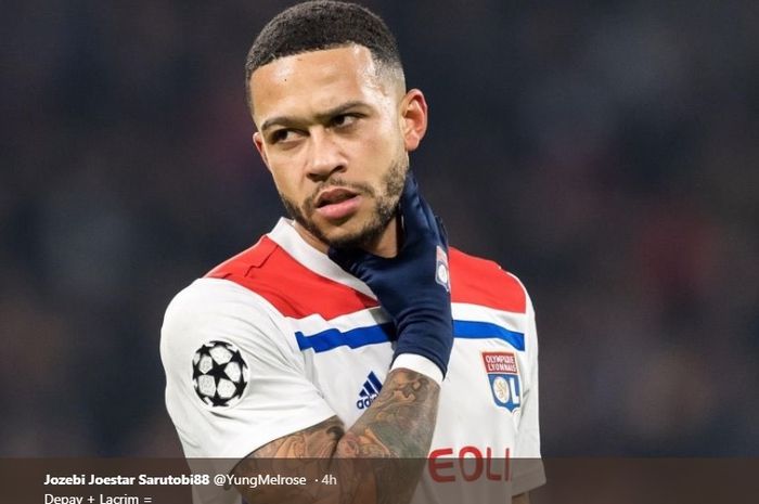 Penyerang sayap timnas Belanda dan Olympique Lyon, Memphis Depay.