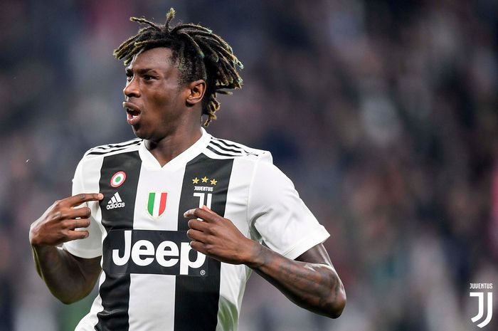 Selebrasi Moise Kean saat Juventus mengalahkan Empoli di Allianz Stadium Turin, Minggu (31/3/2019) dalam giornata ke-29 Serie A.