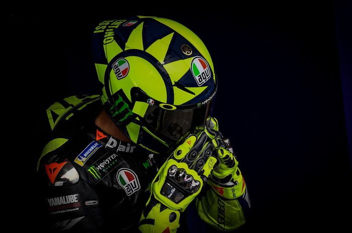 Valentino Rossi saat menjalani sesi latihan bebas pertama di MotoGP Argentina 2019.