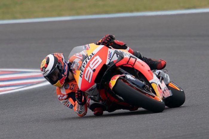 Pembalap Repsol Honda, Jorge Lorenzo saat beraksi di Argentina, Minggu (31/3/2019)