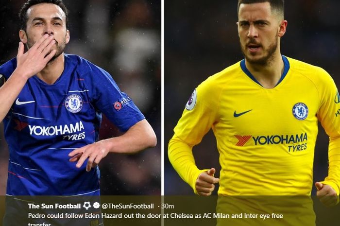 Pedro Rodriguez disebut-sebut bisa mengikuti jejak Eden Hazard untuk hengkang dari Chelsea 