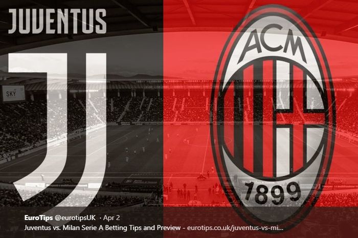 Laga Juventus vs AC Milan pada pekan ke-31 Liga Italia