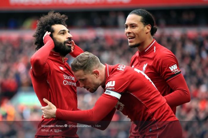 Pemain Liverpool, Mohamed Salah menjadi salah satu kandidat top scorer Liga Inggris