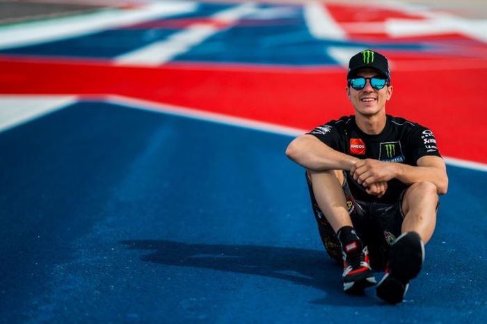 Maverick Vinales sedang bersantai disela-sela MotoGP Americas 2019, Senin (15/4/2019)WIB.