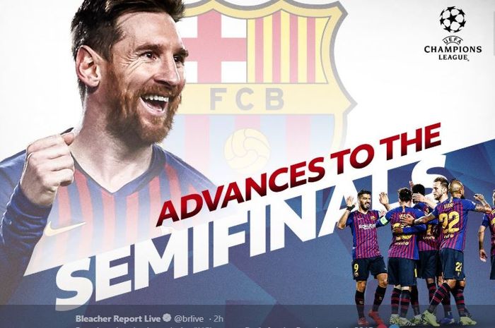 Ekspresi megabintang Barcelona, Lionel Messi (kiri).