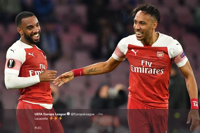 Duo Bomber Arsenal, Alexandre Lacazette dan Pierre-Emerick Aubameyang