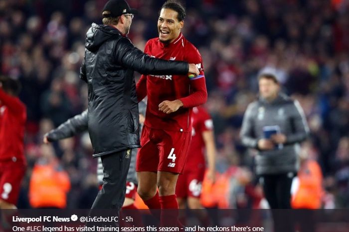 Juergen  Klopp dan Virgil van Dijk