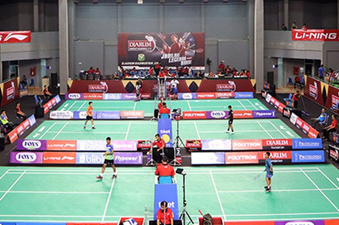 GOR Dempo, Jakabaring Sports City, Palembang, Sumatera Selatan, saat menggelar Djarum Sirnas Sumatera Selatan Open 2019.