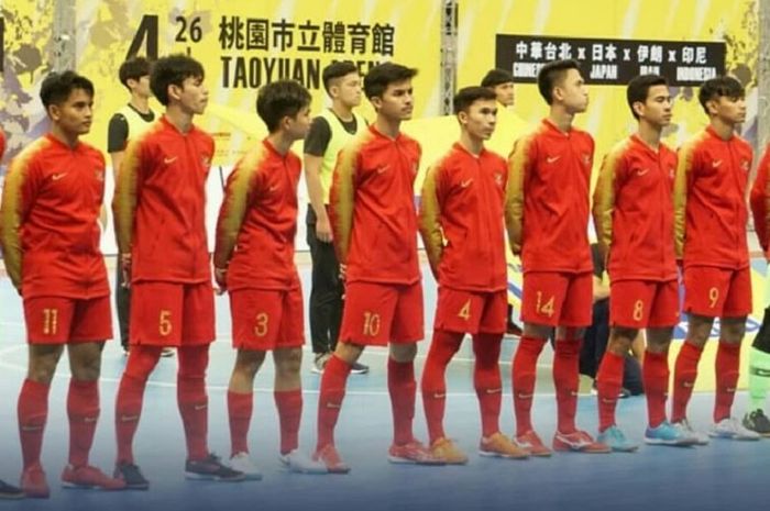 Timnas Futsal Indonesia U-20 pada laga pertama CTFA U-20 Futsal Invitation 2019 menghadapi Jepang, Jumat (26/4/2019)