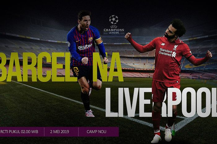 Lionel Messi (kiri) dan Mohamed Salah, siap melakoni bentrokan dalam partai leg pertama semifinal Liga Champions antara FC Barcelona vs Liverpool FC di Stadion Camp Nou, 1 Mei 2019.