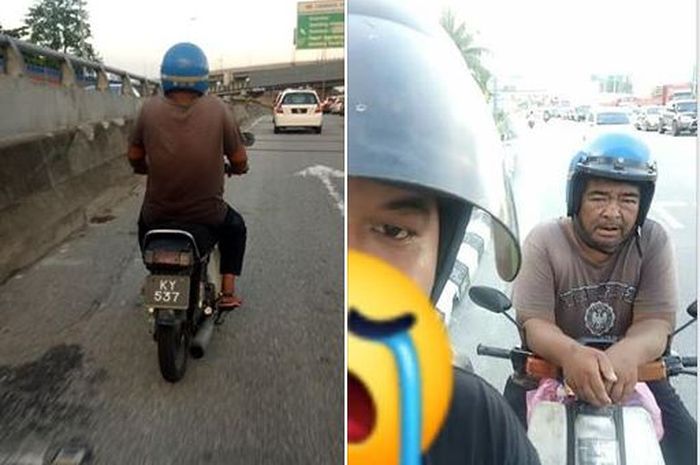 Seorang pria tua terpaksa berangkat ke rumah sakit sendirian dalam keadaan jantungnya sakit karena sang anak tak mau mengantarnya.