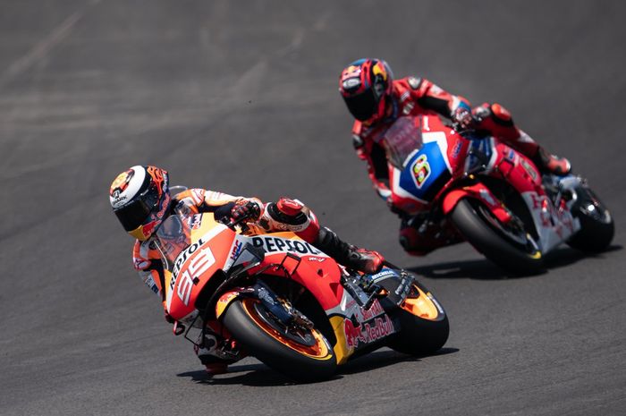 Jorge Lorenzo saat menjalani balapan Motogp Spanyol 2019, Minggu (5/5/2019).